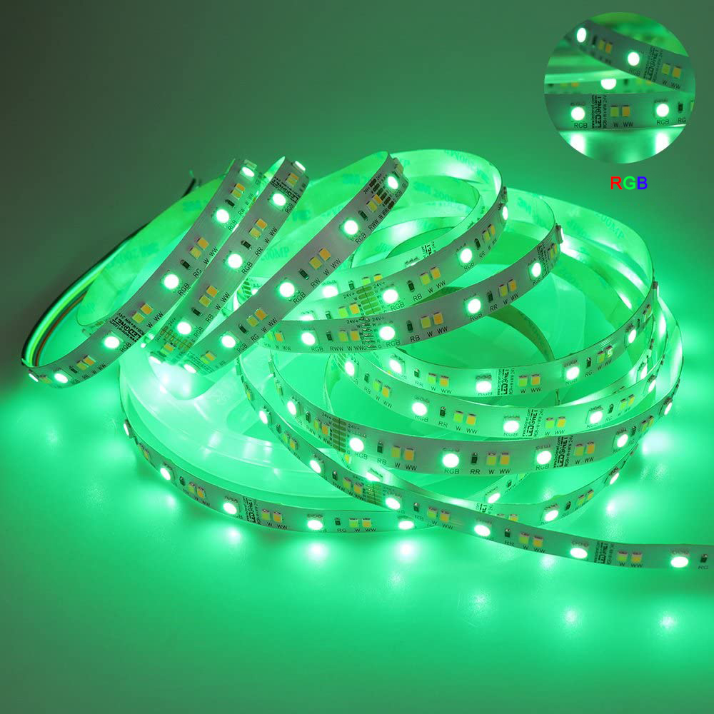 DC24V 16.4Ft 540LEDs Super Density Color Changing RGBWW Dimmable LED Strip Light DC24V 16.4Ft 540LEDs Super Density Color Changing RGBWW Dimmable LED Strip Light